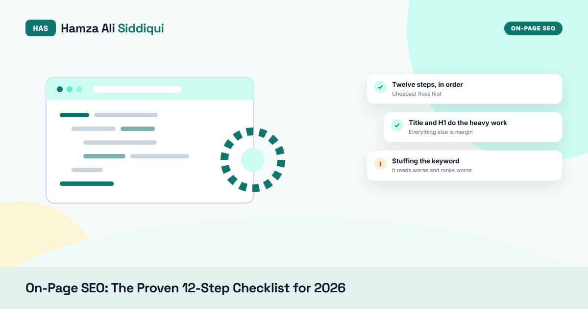 On-Page SEO: The Proven 12-Step Checklist for 2026