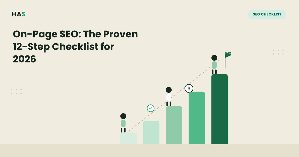 On-Page SEO: The Proven 12-Step Checklist for 2026 — SEO checklist illustration